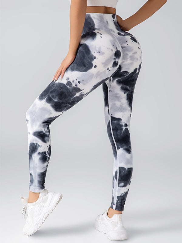 Female Hot Tie-dye Quick Dry Hip-lift Leggings