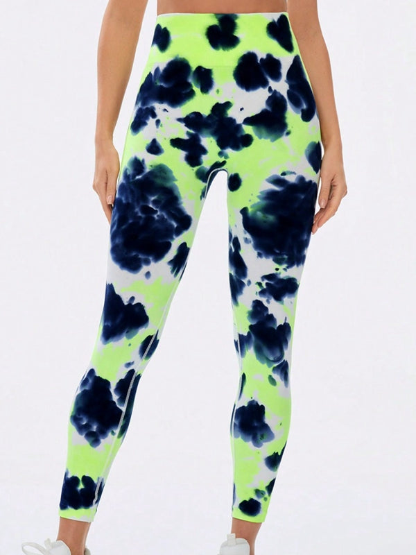 Female Hot Tie-dye Quick Dry Hip-lift Leggings