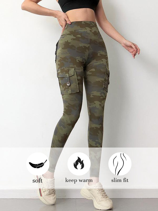 Female Stylish Camouflage Leggings with Pockets