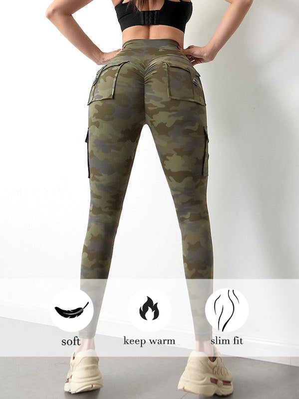 Female Stylish Camouflage Leggings with Pockets