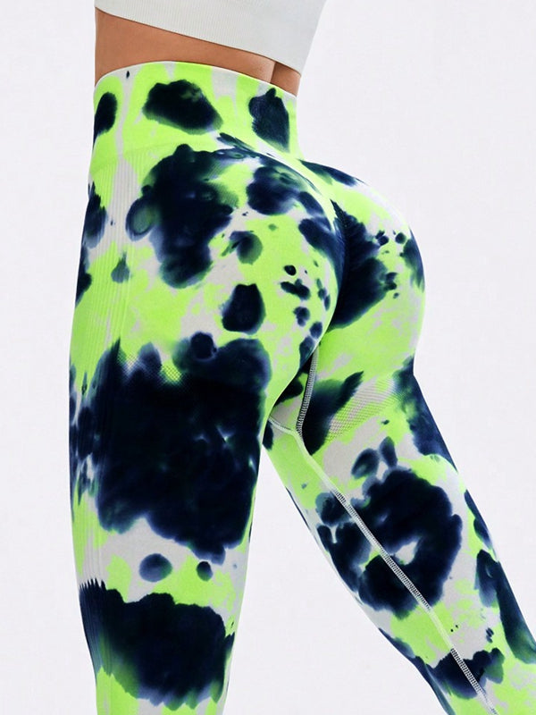 Female Hot Tie-dye Quick Dry Hip-lift Leggings