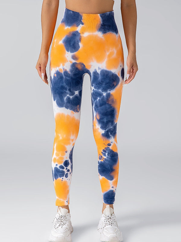 Female Hot Tie-dye Quick Dry Hip-lift Leggings