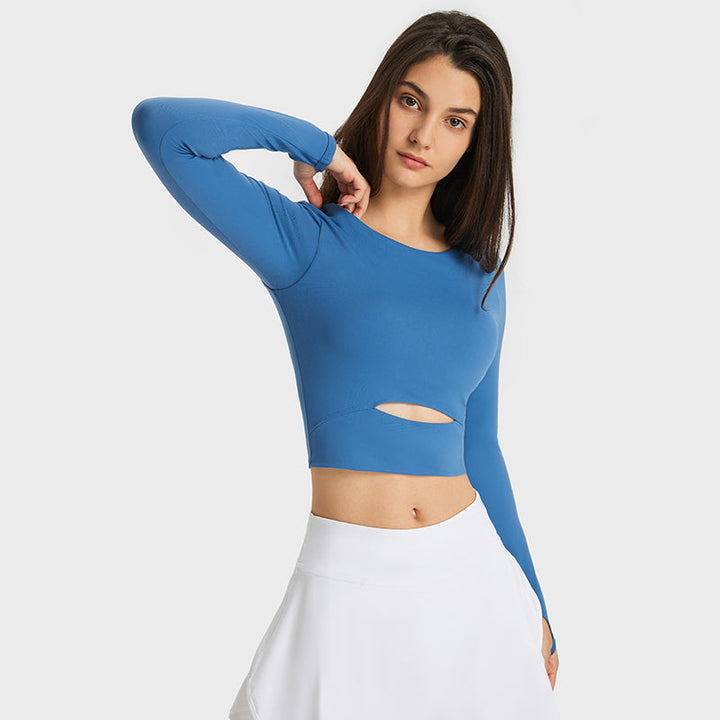 Stylish Hollow-Out Yoga Top