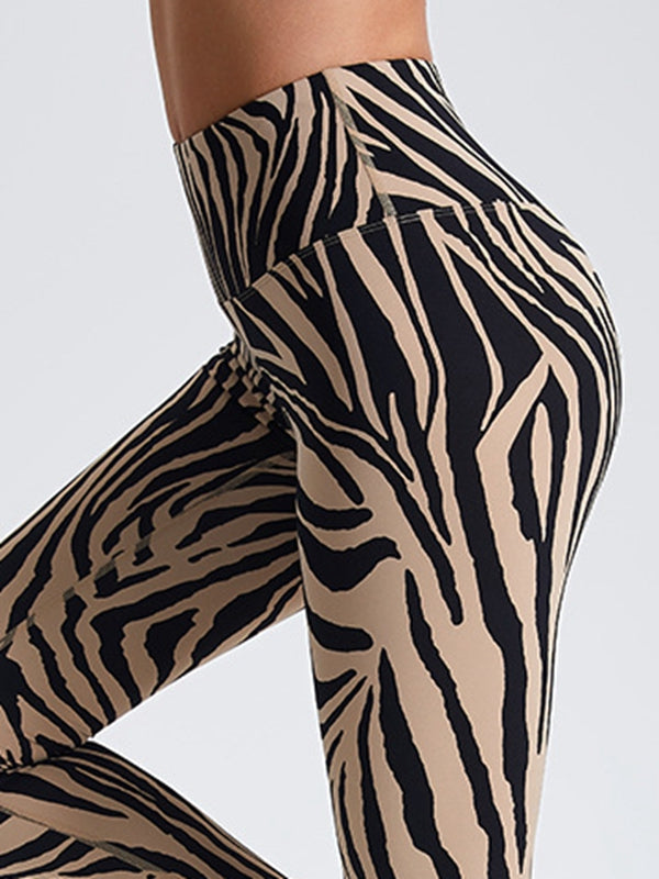 Female Zebra Pattern Scrunch Bum Leggings