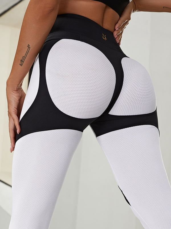 Female Extra Sexy Push-Up Contrast Color Fly-Eye Booty Leggings