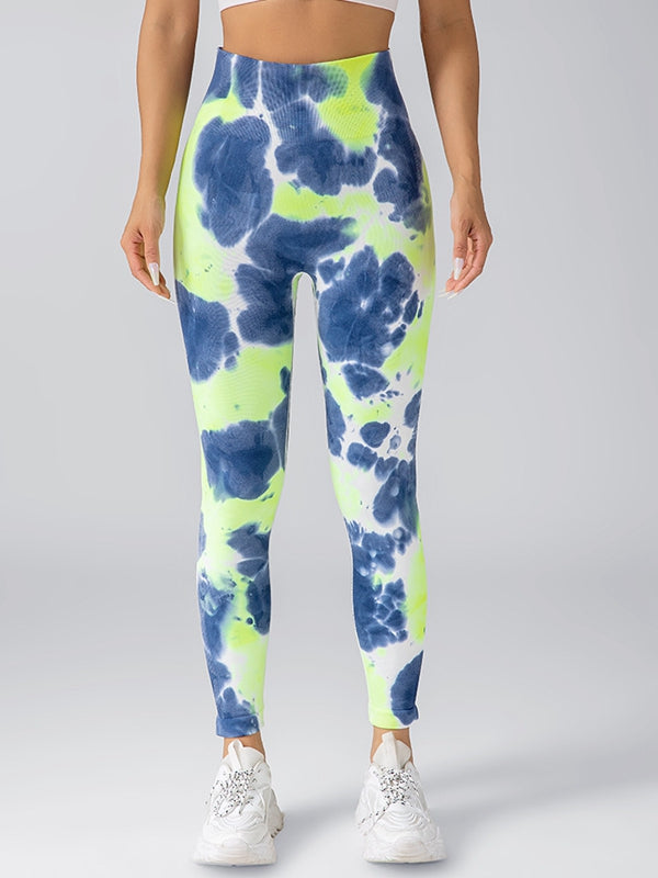 Female Hot Tie-dye Quick Dry Hip-lift Leggings