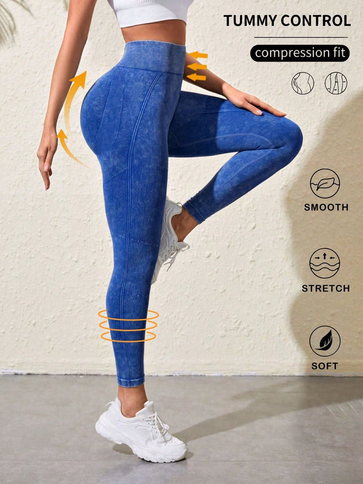 Female Denim Scrunch Bum Hip-lift High-waisted Leggings