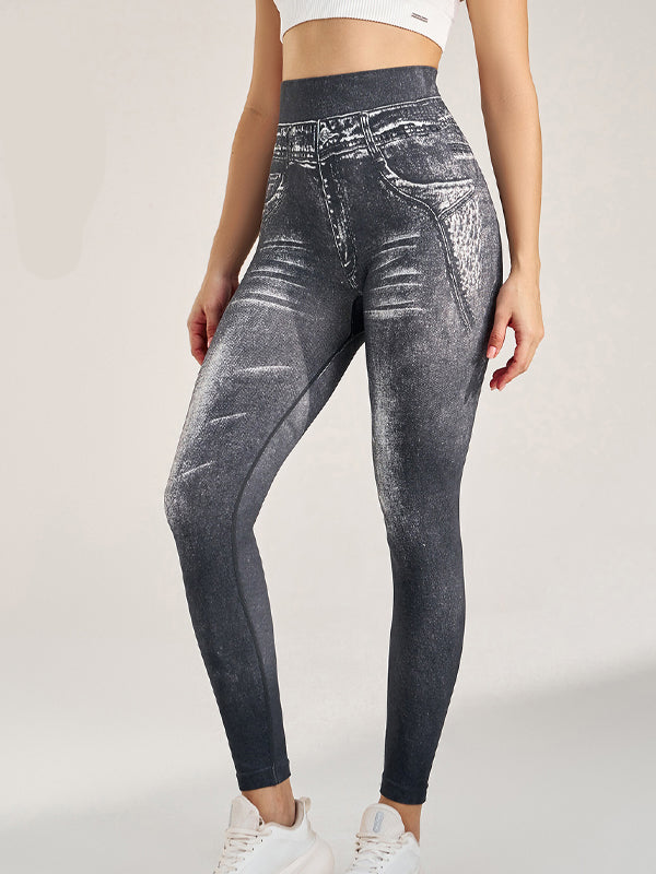 Female Denim Hip-lift High-waisted Leggings