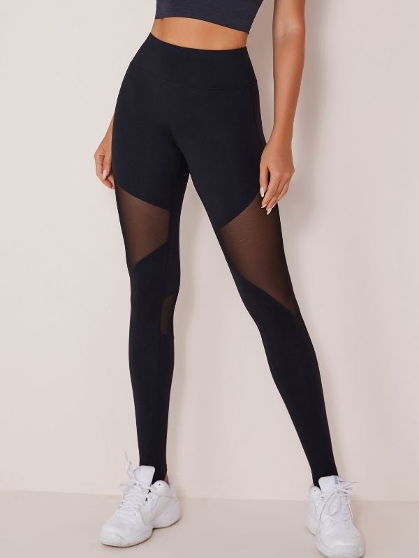 Female High-waist Mesh Leggings