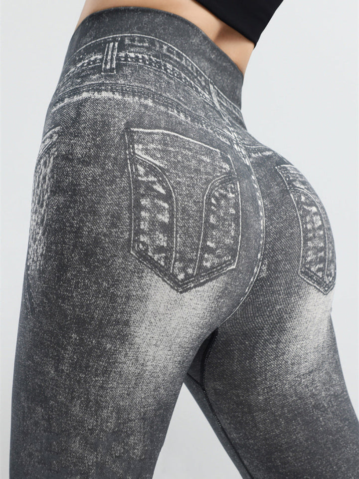 Female Denim Hip-lift High-waisted Leggings