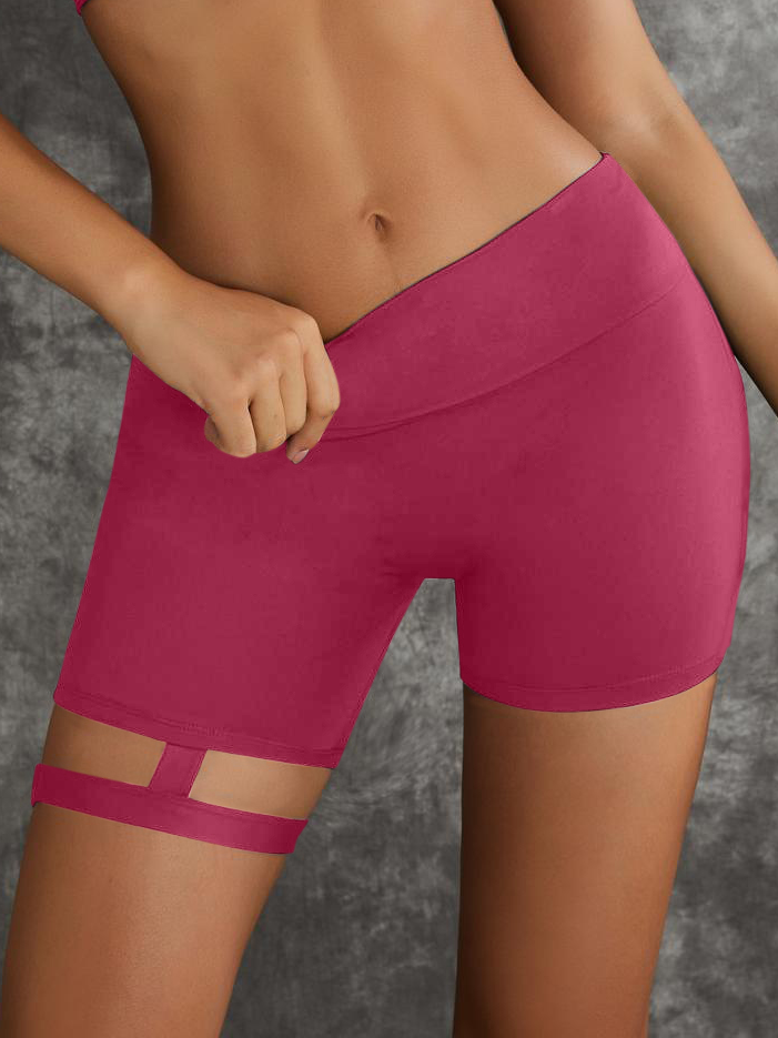 Female Unique Cut Out Pocket Mesh Scrunch Bum Leggings