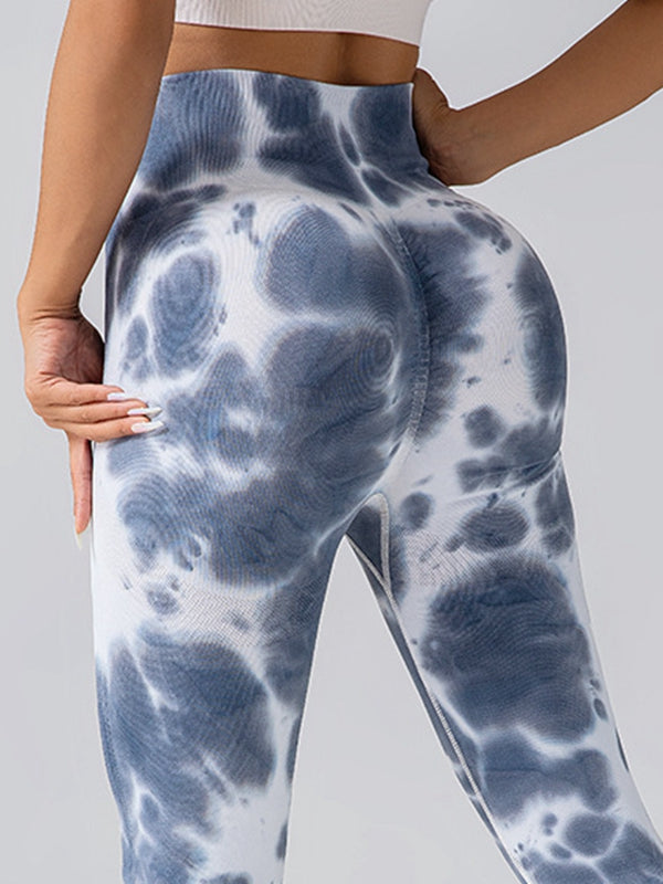 Female Hot Tie-dye Quick Dry Hip-lift Leggings