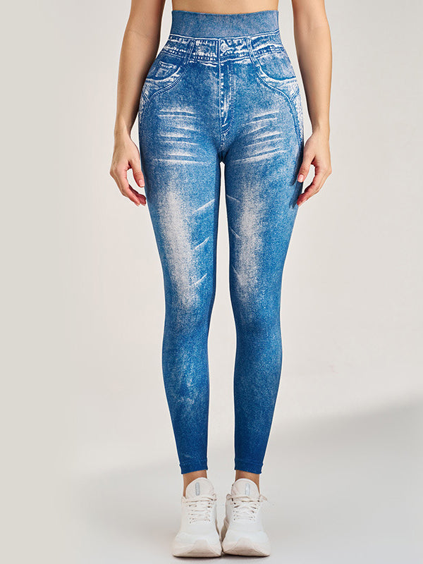 Female Denim Hip-lift High-waisted Leggings