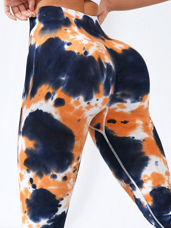 Female Hot Tie-dye Quick Dry Hip-lift Leggings