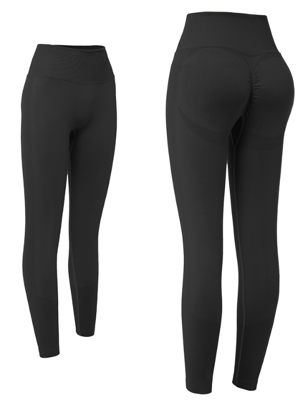 Female High Waist Tight Basic Smiley Leggings