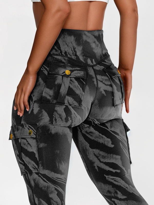 Female Unique Print Pocket Cargo Leggings