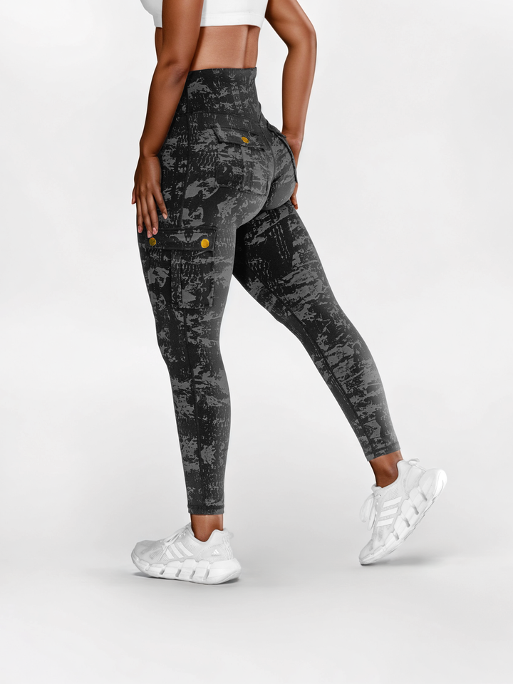 Female Unique Print Pocket Cargo Leggings