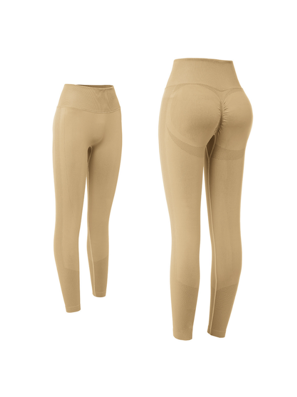 Female High Waist Tight Basic Smiley Leggings