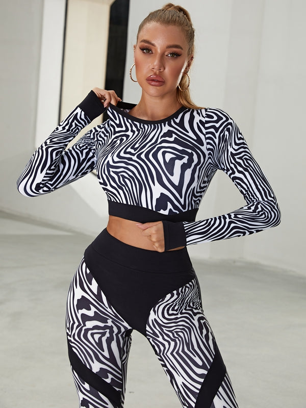 Female Zebra Pattern Push-Up Scrunch Bum Leggings