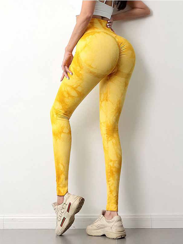 Female Muticolor Tie-Dye Fitness Yoga Leggings