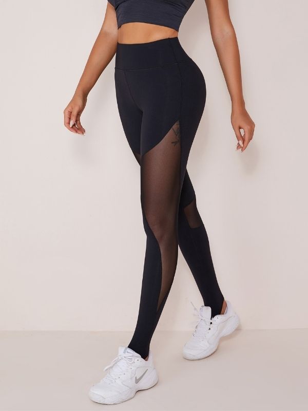 Female High-waist Mesh Leggings