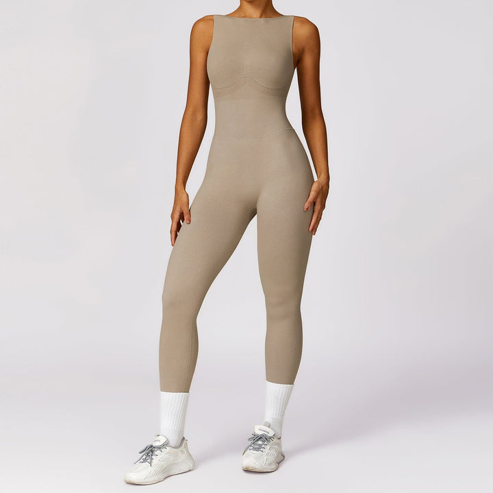 Elevate Your Style with the Seamless V-Back Jumpsuit