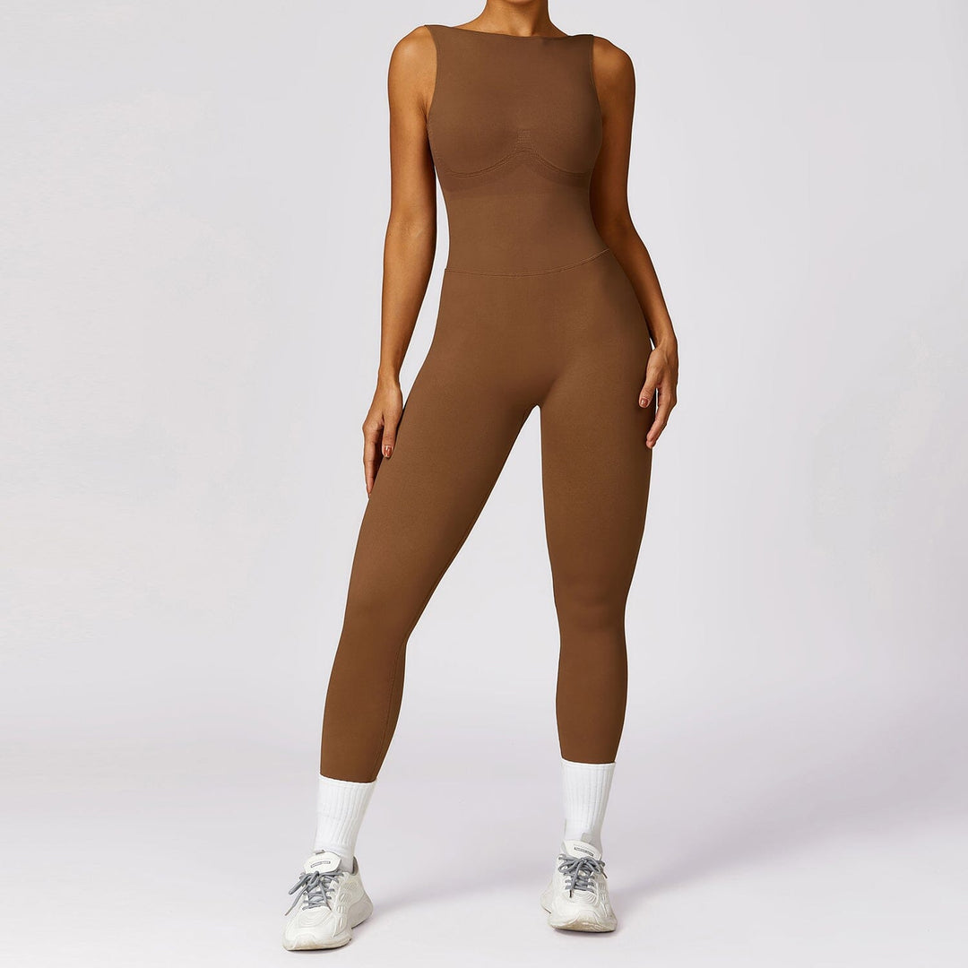 Elevate Your Style with the Seamless V-Back Jumpsuit