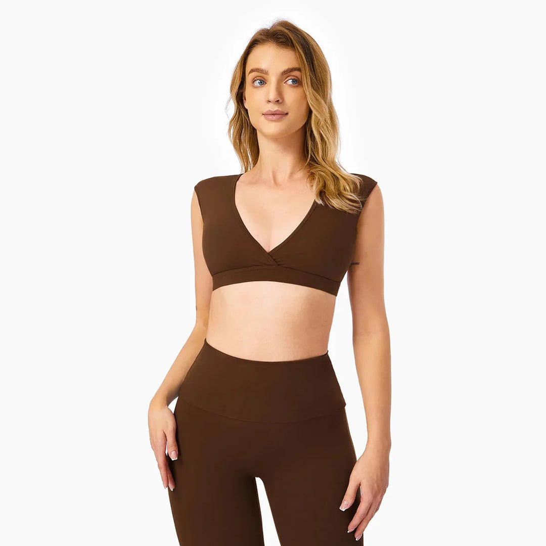 Chic Open Back Crop Top with a Contemporary Flair