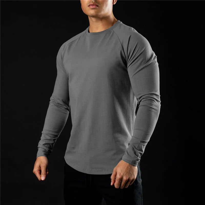 Grey Hyperflex Sport Long Sleeve T-Shirt