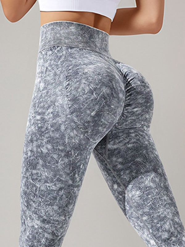 Female Seamless Denim Scrunch Bum Leggings