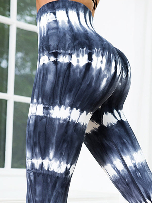 Female Hot Tie-dye Ombre Scrunch Bum Leggings