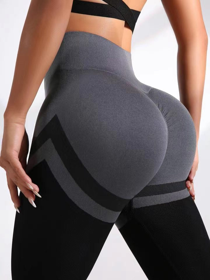 Female Contrast Color Scrunch Bum Leggings