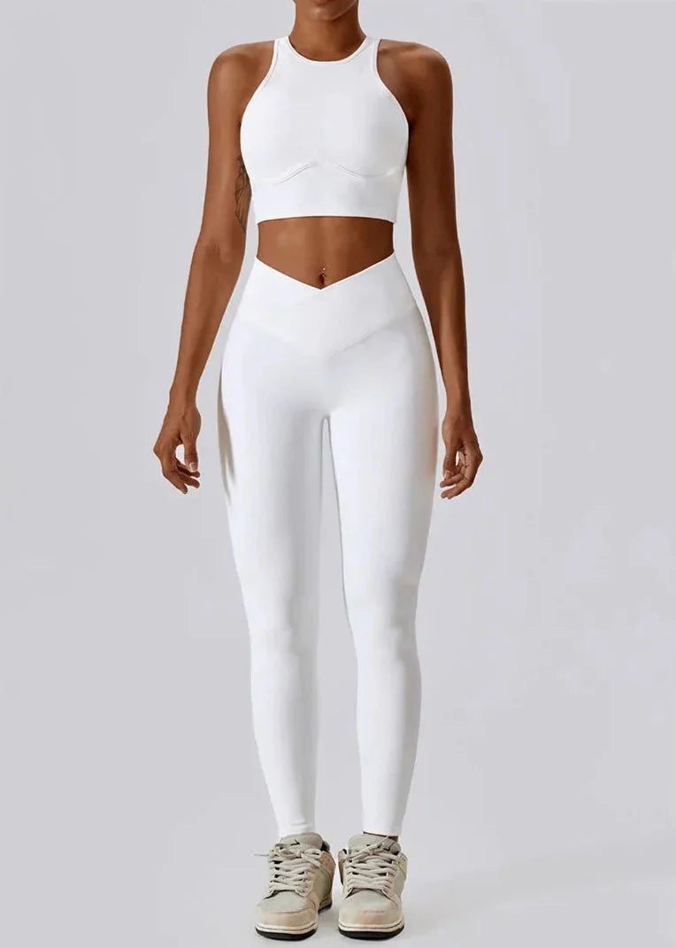 Dreamy Soulmate Racerback Set - Stylish Leggings & Coordinating Top