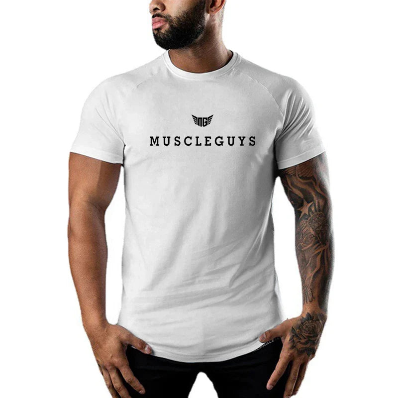 White MuscleGuys T-Shirt