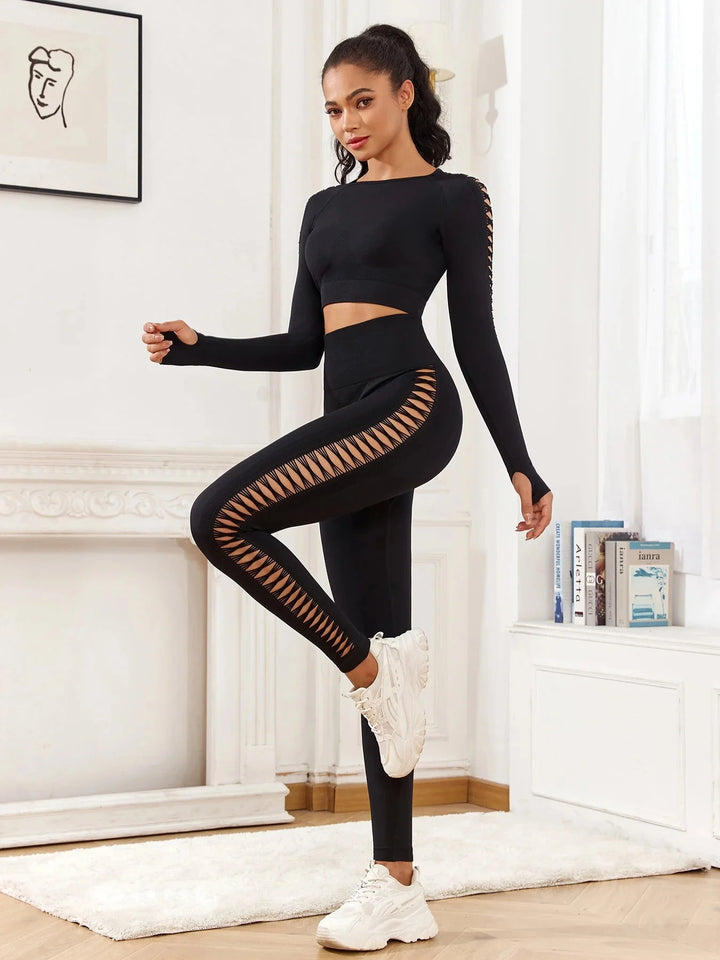 Stylish Seamless Activewear Set - Leggings & Matching Top