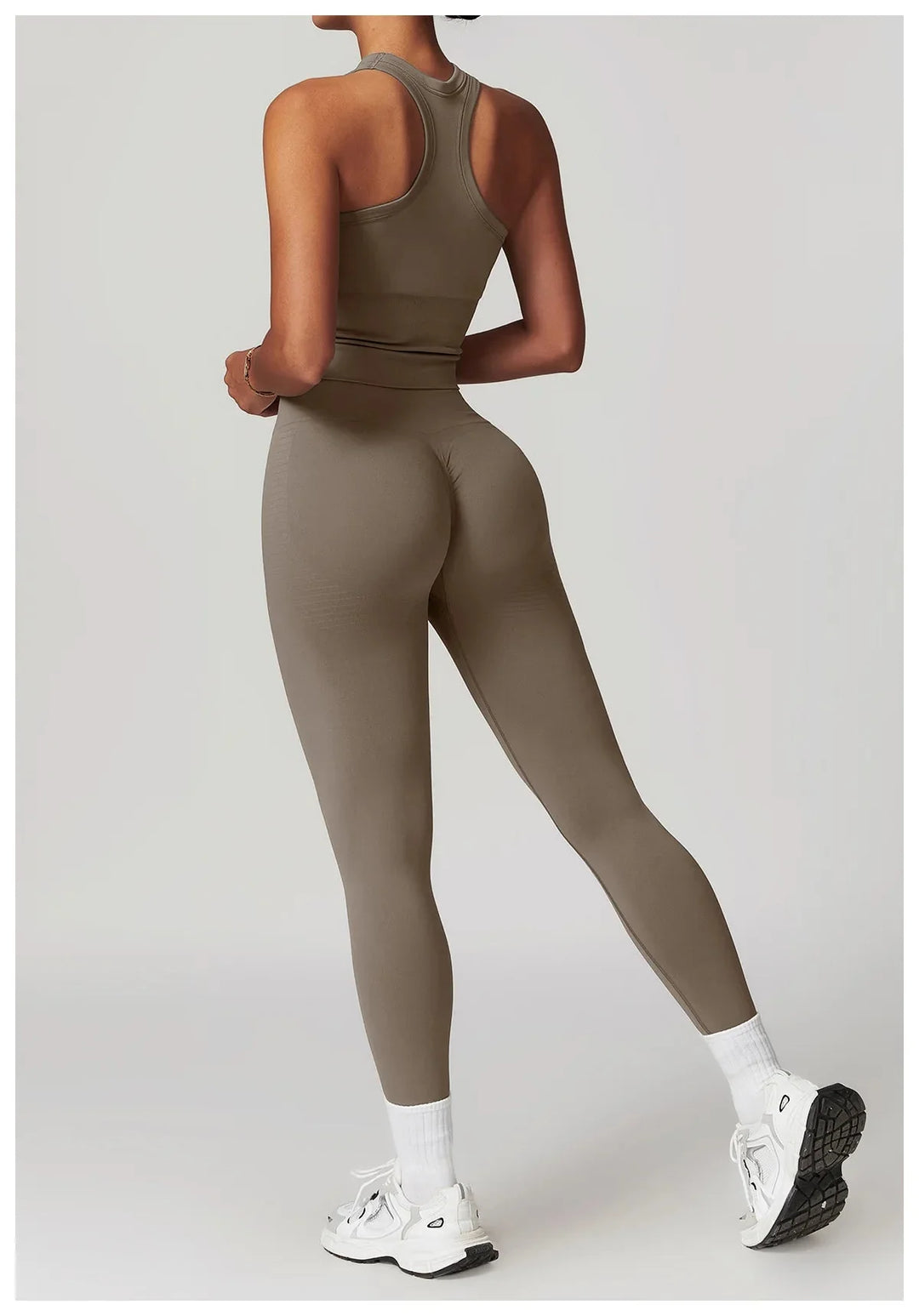 Elevate Your Workout: Momentum Seamless Racerback Fitness Set - Leggings & Top Combo