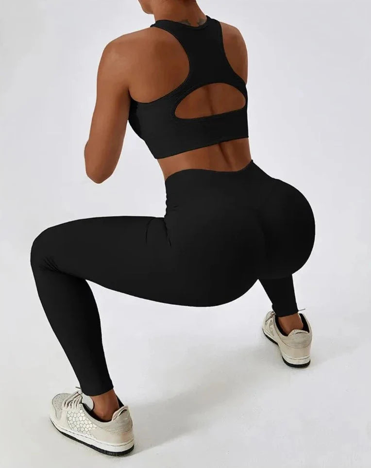 Dreamy Soulmate Racerback Set - Stylish Leggings & Coordinating Top