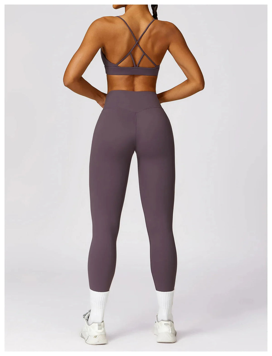 Empower Your Workout Crisscross Gym Set - Stylish Leggings & Supportive Bra