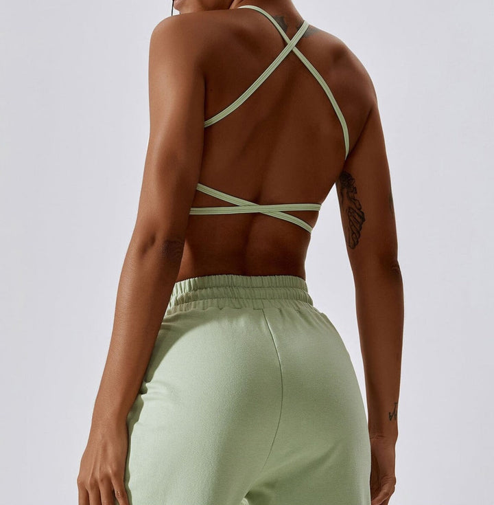 Cross-Back Halter Bra