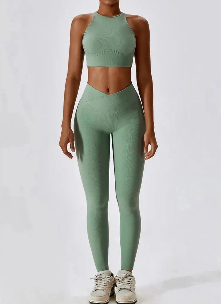 Dreamy Soulmate Racerback Set - Stylish Leggings & Coordinating Top