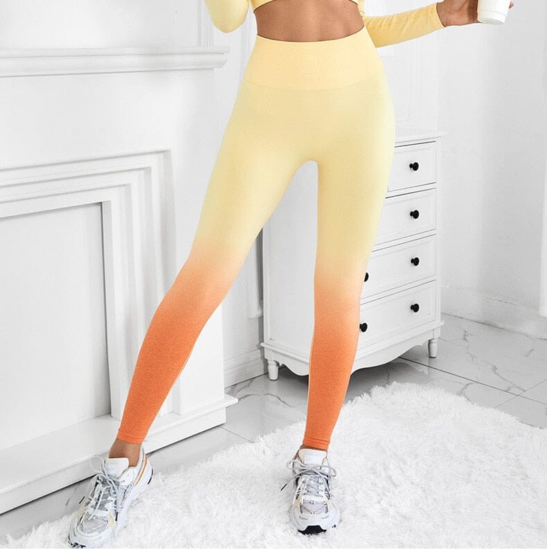 Vibrant Gradient High-Waist Motion Leggings