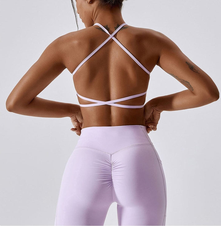 Cross-Back Halter Bra