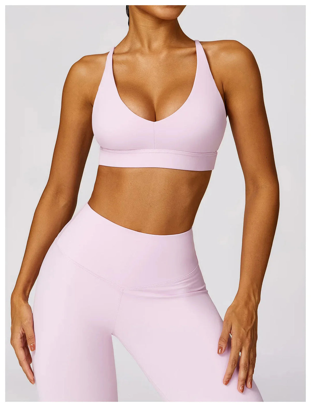 Empower Your Workout Crisscross Gym Set - Stylish Leggings & Supportive Bra