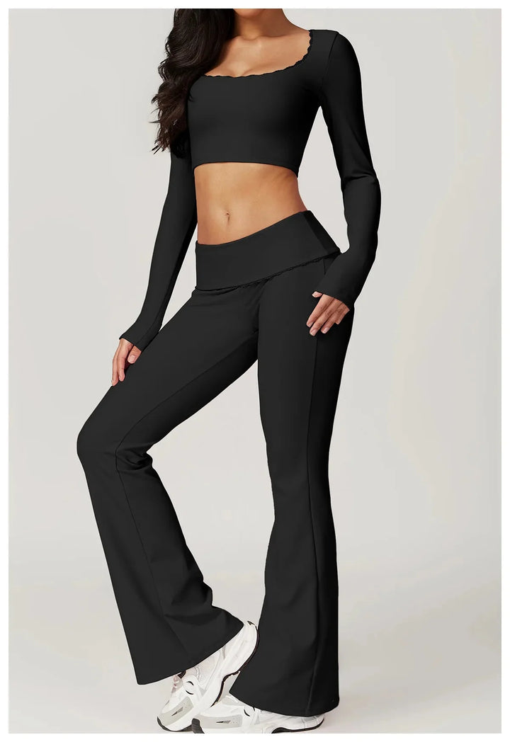 Ultimate Fitness Gear: Stylish Leggings and Matching Top Set