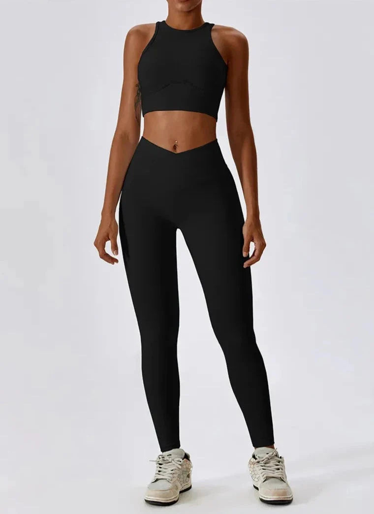 Dreamy Soulmate Racerback Set - Stylish Leggings & Coordinating Top