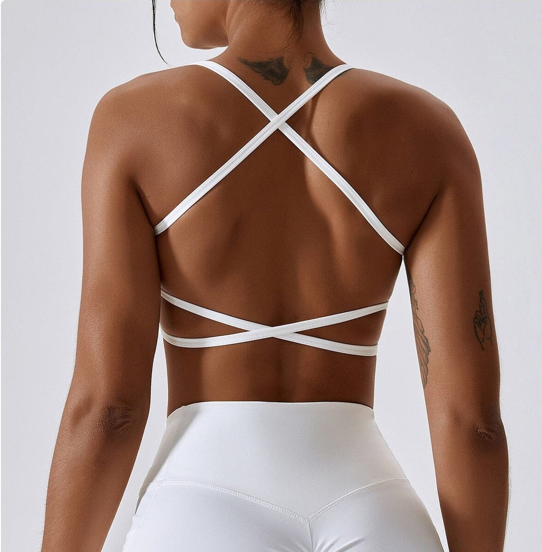 Cross-Back Halter Bra