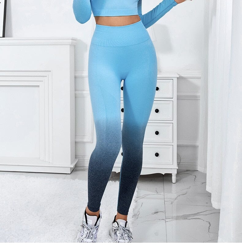 Vibrant Gradient High-Waist Motion Leggings