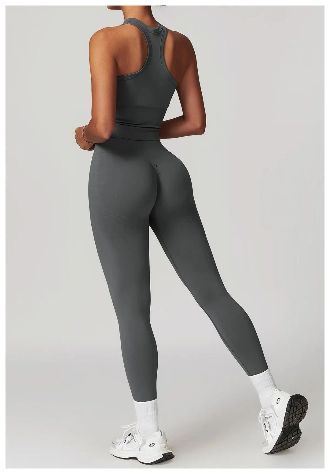 Elevate Your Workout: Momentum Seamless Racerback Fitness Set - Leggings & Top Combo