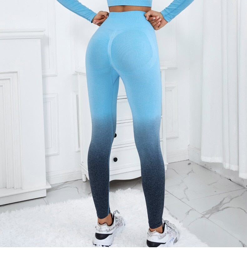 Vibrant Gradient High-Waist Motion Leggings