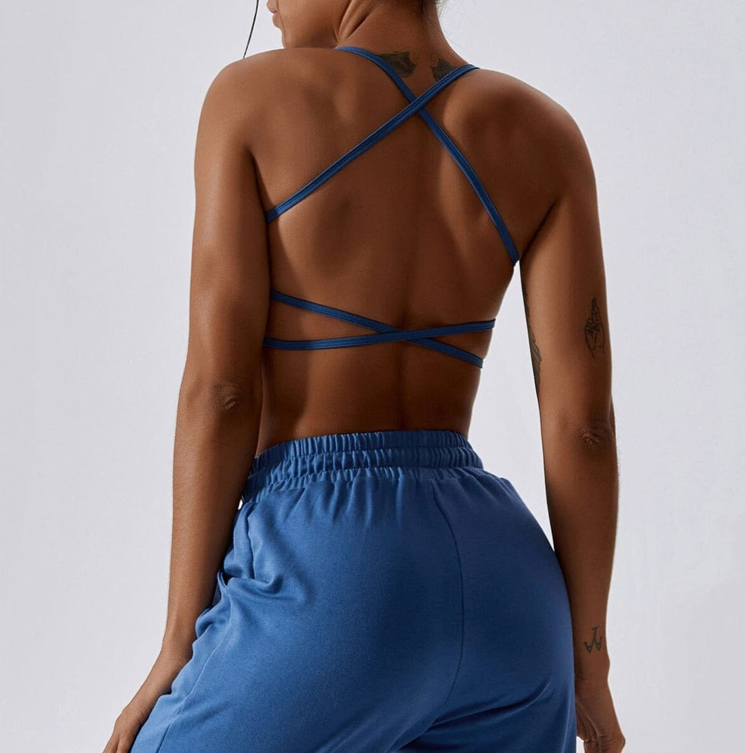 Cross-Back Halter Bra